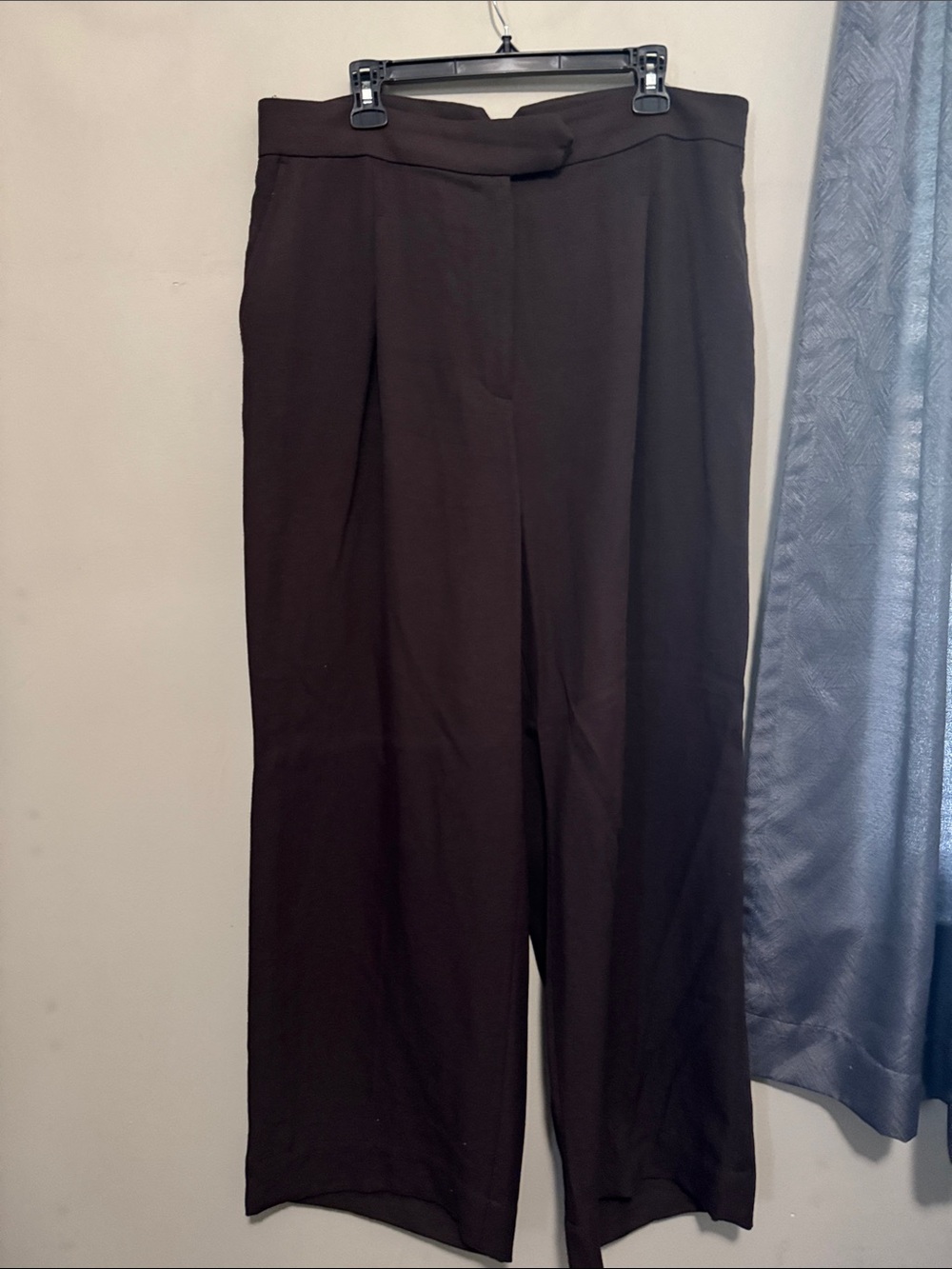 H&M Wide-Leg Pants in Dark Brown